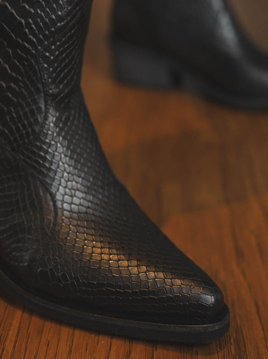 Botas Aurora Pitón Negras