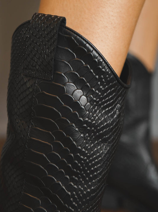 Botas Aurora Pitón Negras